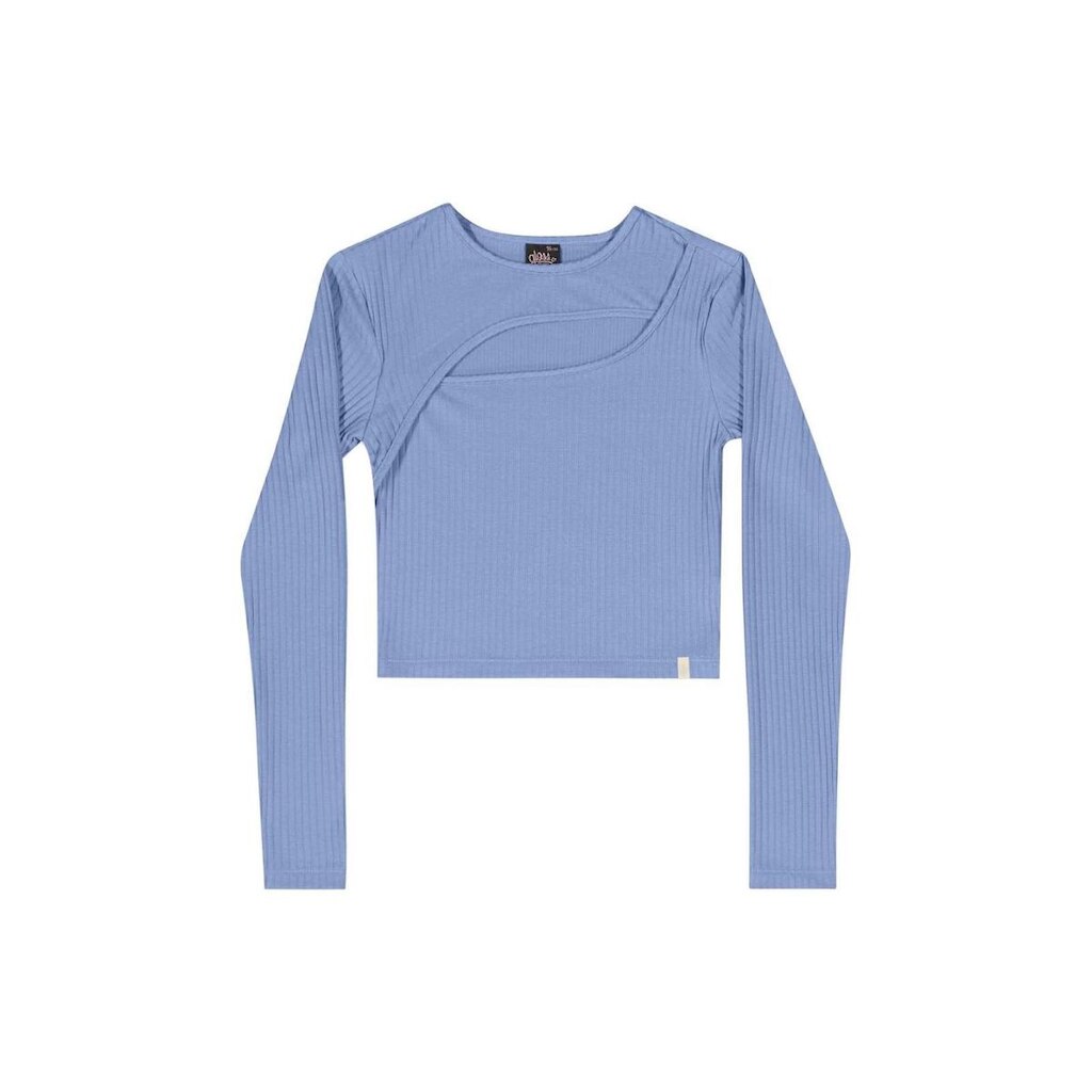 Blusa Manga Longa Juvenil em Ribana Canelada Gloss