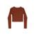 Blusa Manga Longa Juvenil em Ribana Canelada Gloss - Marrom