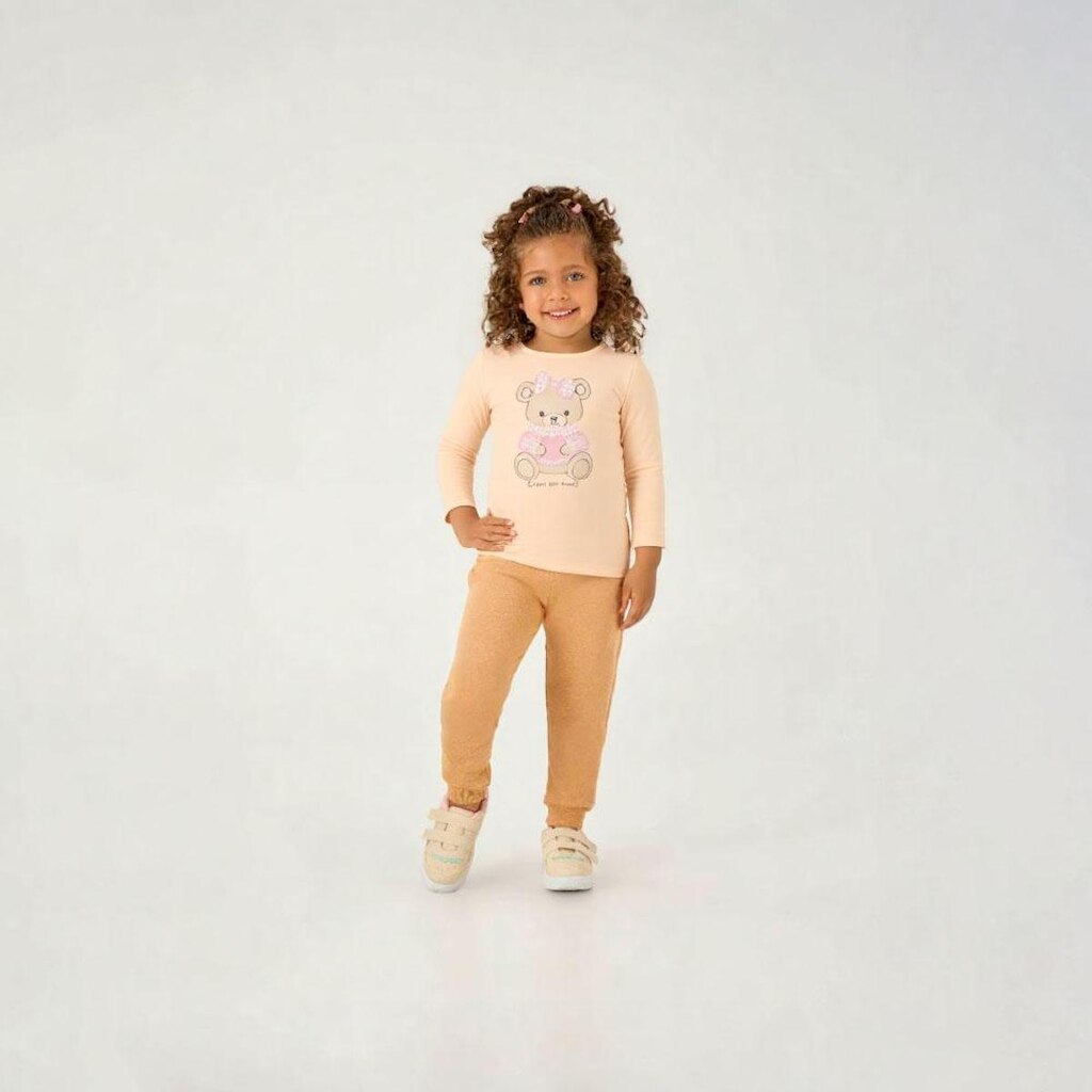 Blusa Marrom Primeiros Passos Pulla Bulla Menina - 55210-1343