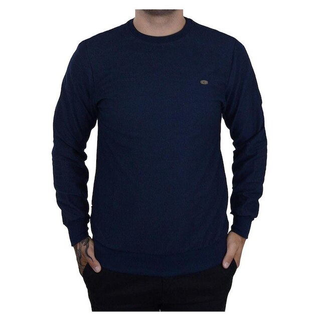 Blusa Masculina Applicato Moletom Marinho Navy - APT37