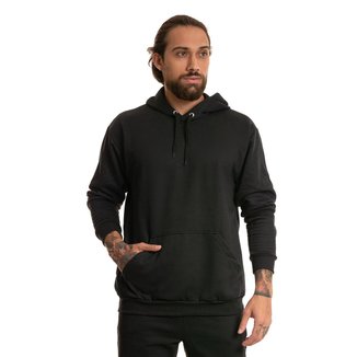 Blusa Masculina Canguru Capote Bobojaco Basica Esportiva Treino Moletom Flanelado