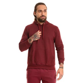 Blusa Masculina Canguru Capote Bobojaco Basica Esportiva Treino Moletom Flanelado