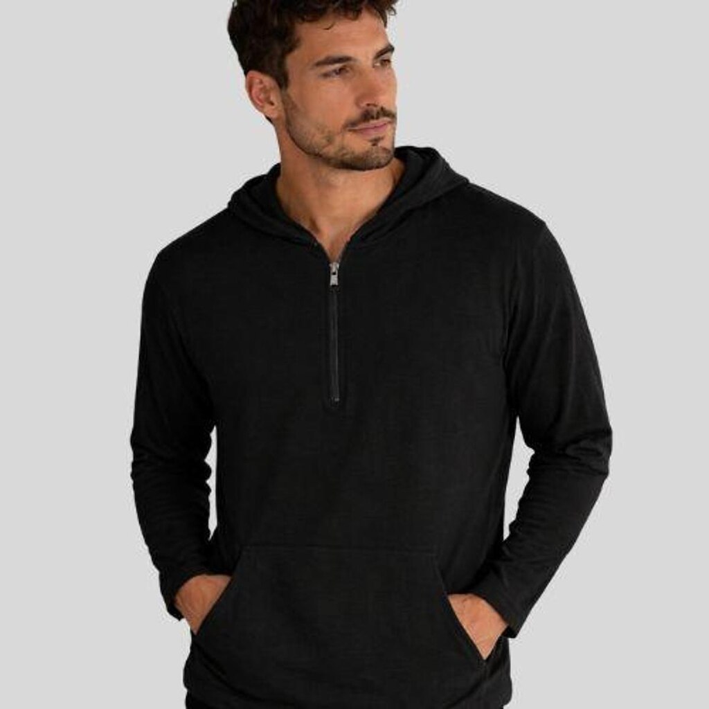 Blusa Masculina em Viscose com Capuz Bolso Canguru Manga Longa Casual Malwee