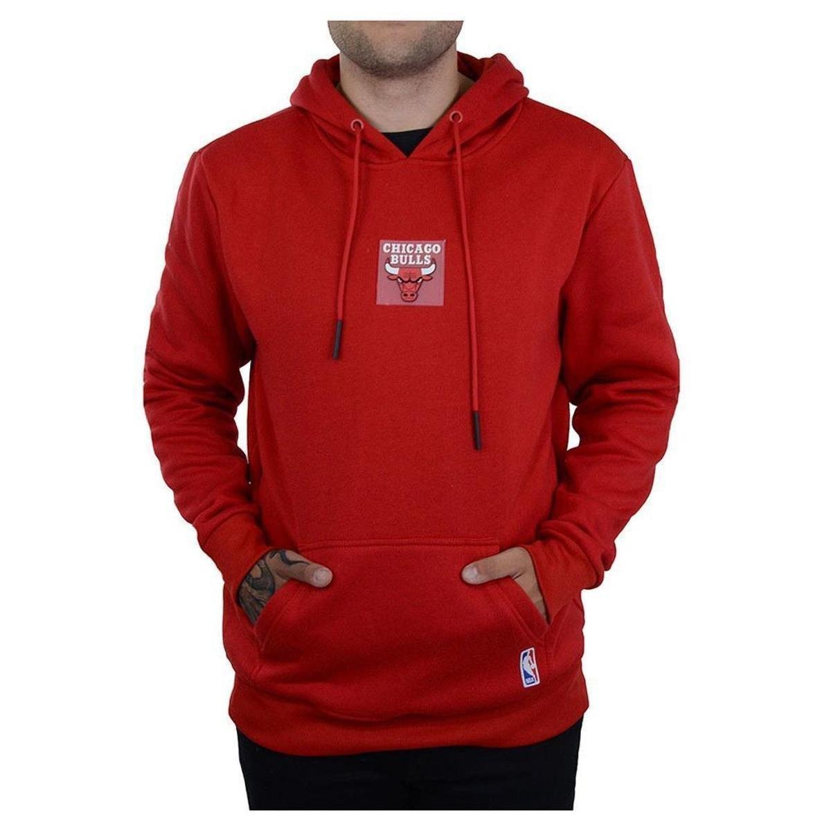 Blusa Moletom Chicago Bulls Moletom New Era Vermelho Moletom