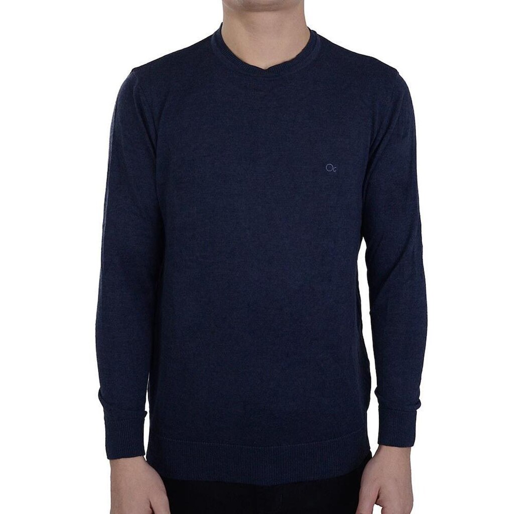 Blusa Masculina Ogochi Tricot Concept Slim Marinho - 005490