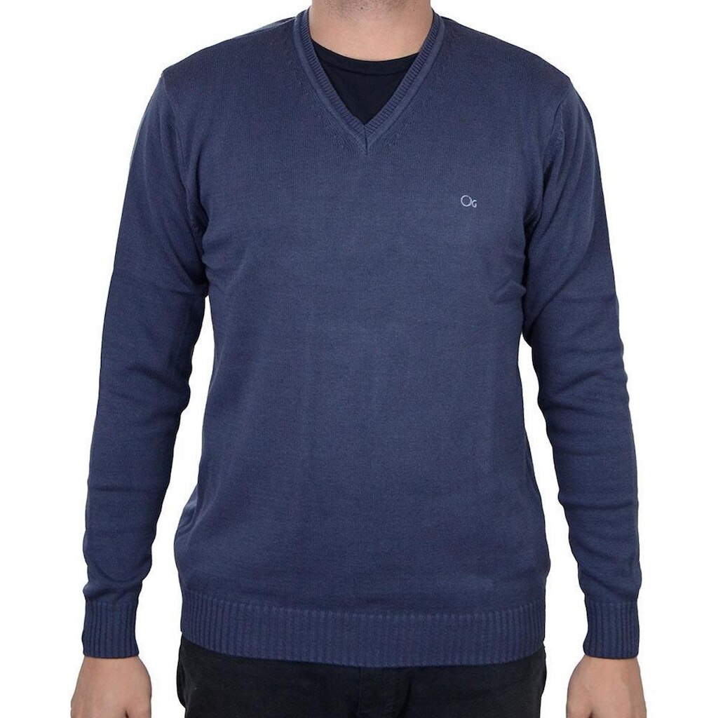 Blusa Masculina Ogochi Tricot Essencial Azul - 005000005