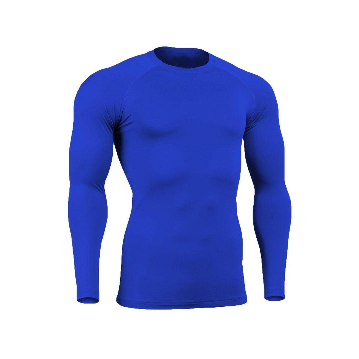 Blusa Masculina Proteção UV Segunda Pele Térmica Poliéster Manga Longa Compressão - Azul é ruim? Blusa Masculina Proteção UV Segunda Pele Térmica Poliéster Manga Longa Compressão - Azul é boa?