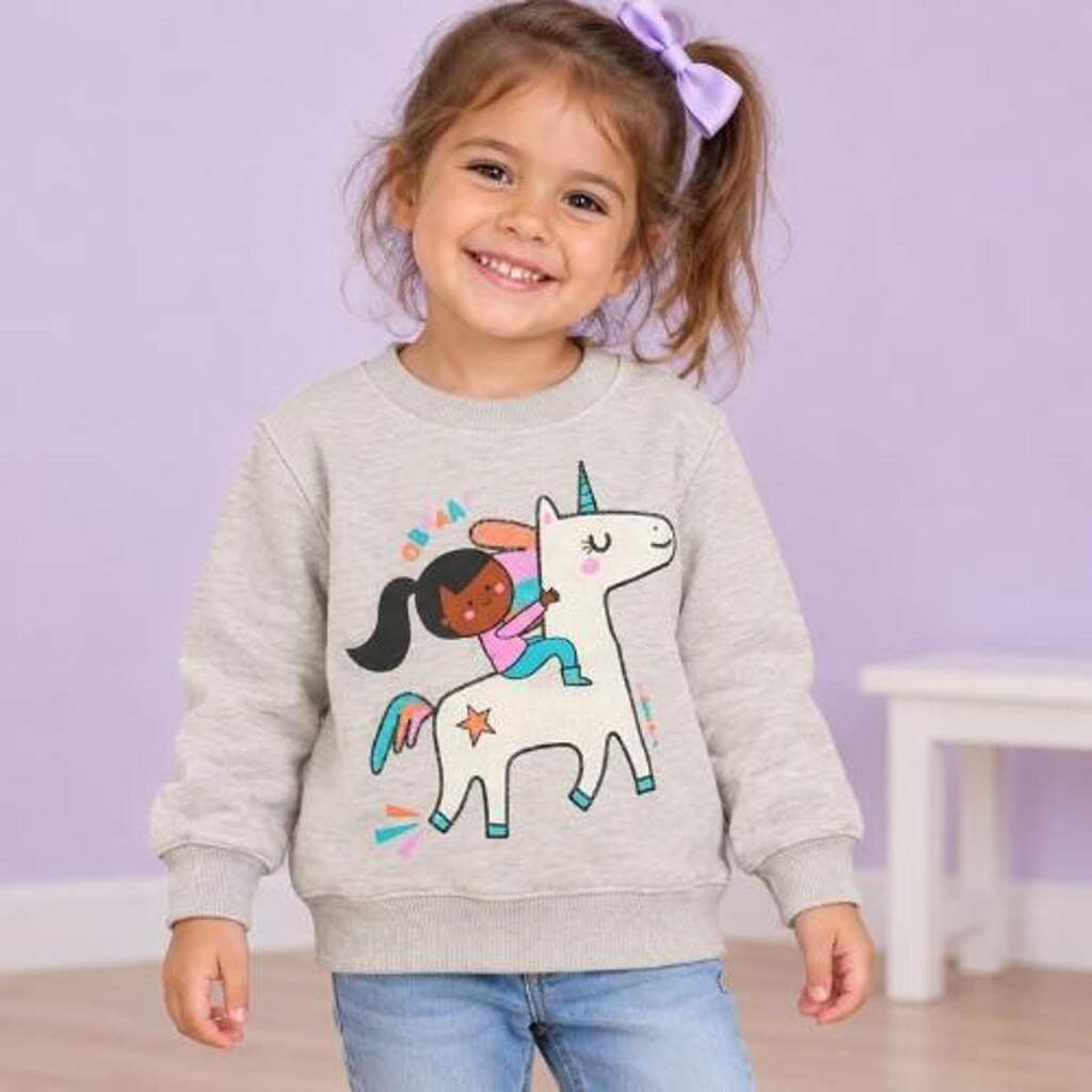 Blusa Menina Manga Longa Estampada Malwee