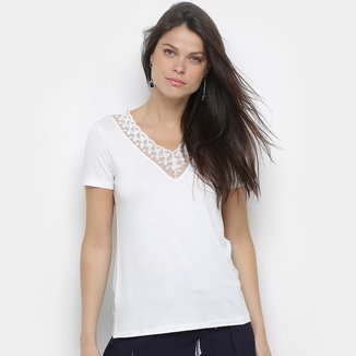 Blusa Mob Tule Bordada Feminina