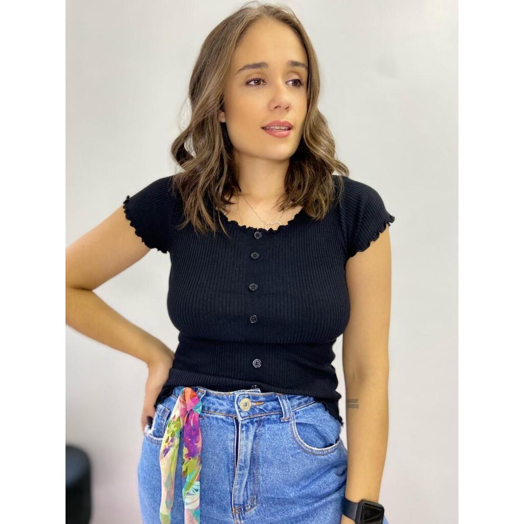 Blusa Modal com Botões