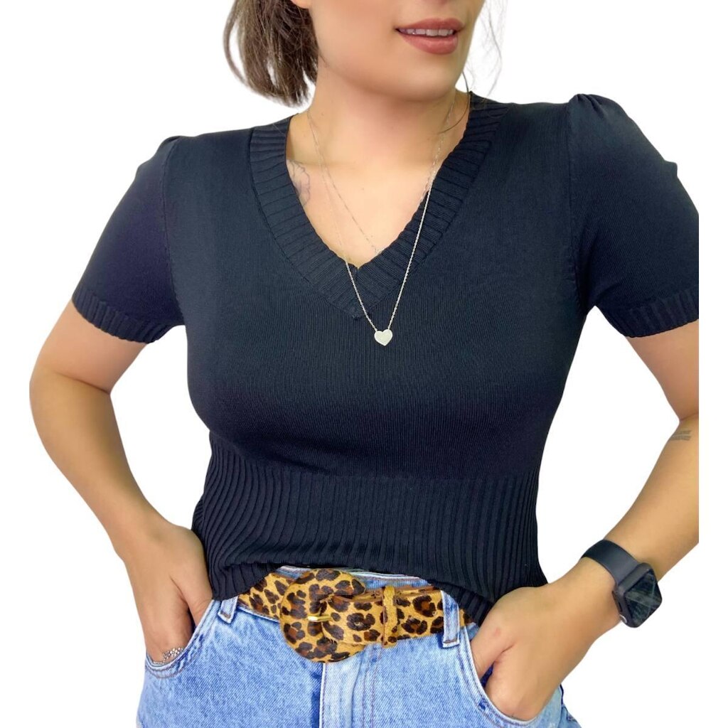 Blusa Modal Decote V