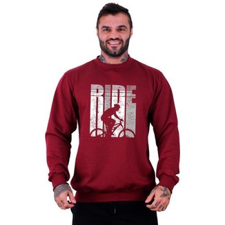 Blusa Moletom Basic Masculina MXD Conceito MTB Mountain Bike Ciclismo Ride Bike