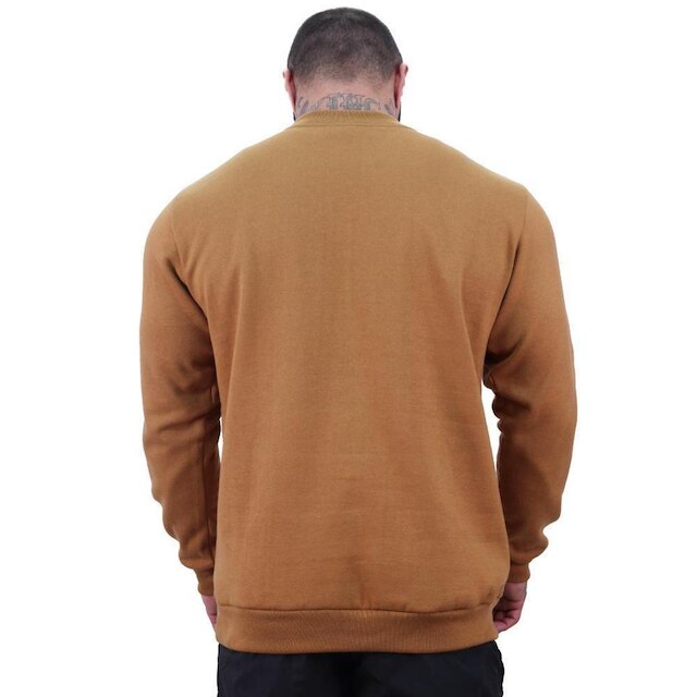 Blusa Moletom Basic MXD Conceito Sem Capuz e Bolso Sem Estampa