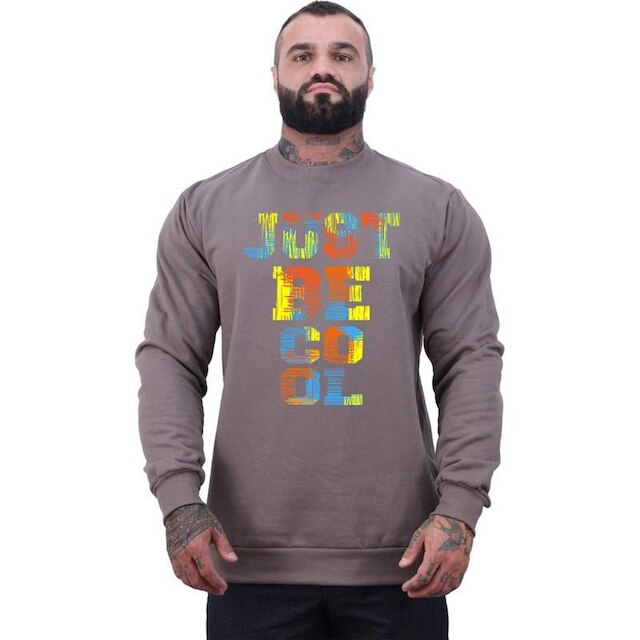 Blusa Moletom Basic MXD Conceito Sem Capuz Moda Fitness Musculação