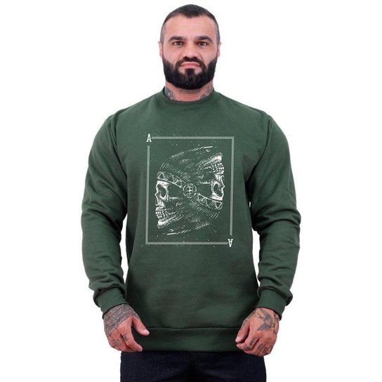 Blusa Moletom Basic MXD Conceito Sem Capuz Moda Fitness Musculação