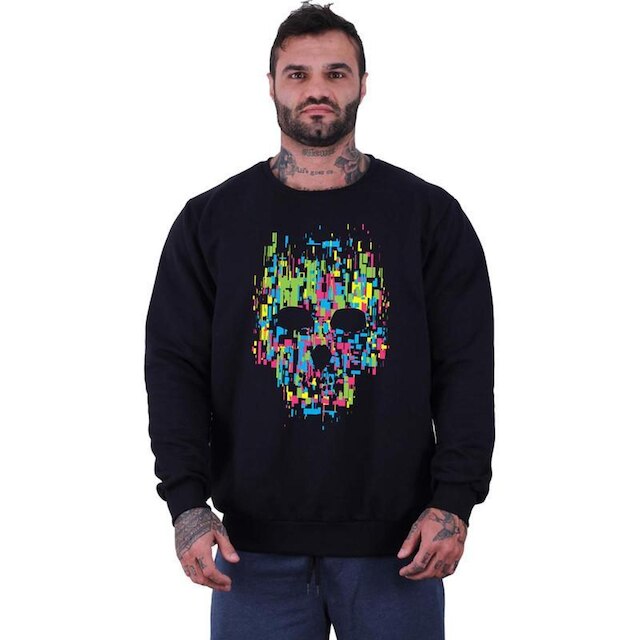 Blusa Moletom Basic MXD Conceito Sem Touca Moda Fitness Academia