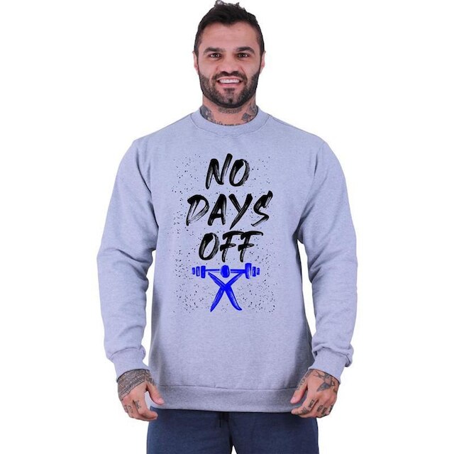 Blusa Moletom Basic MXD Conceito Sem Touca Moda Fitness De Treino