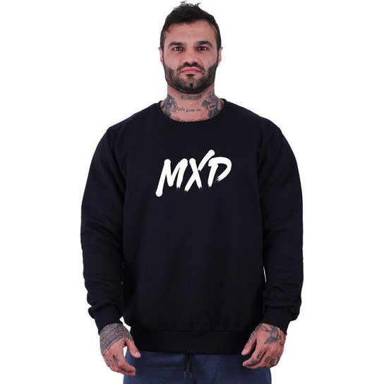 Blusa Moletom Basic MXD Conceito Sem Touca Moda Fitness Musculação