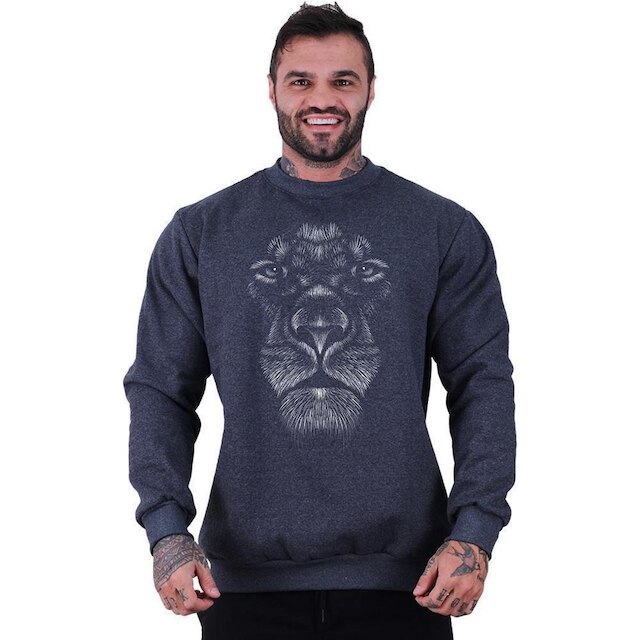 Blusa Moletom Basic MXD Conceito Sem Touca Treino Fitness Inverno