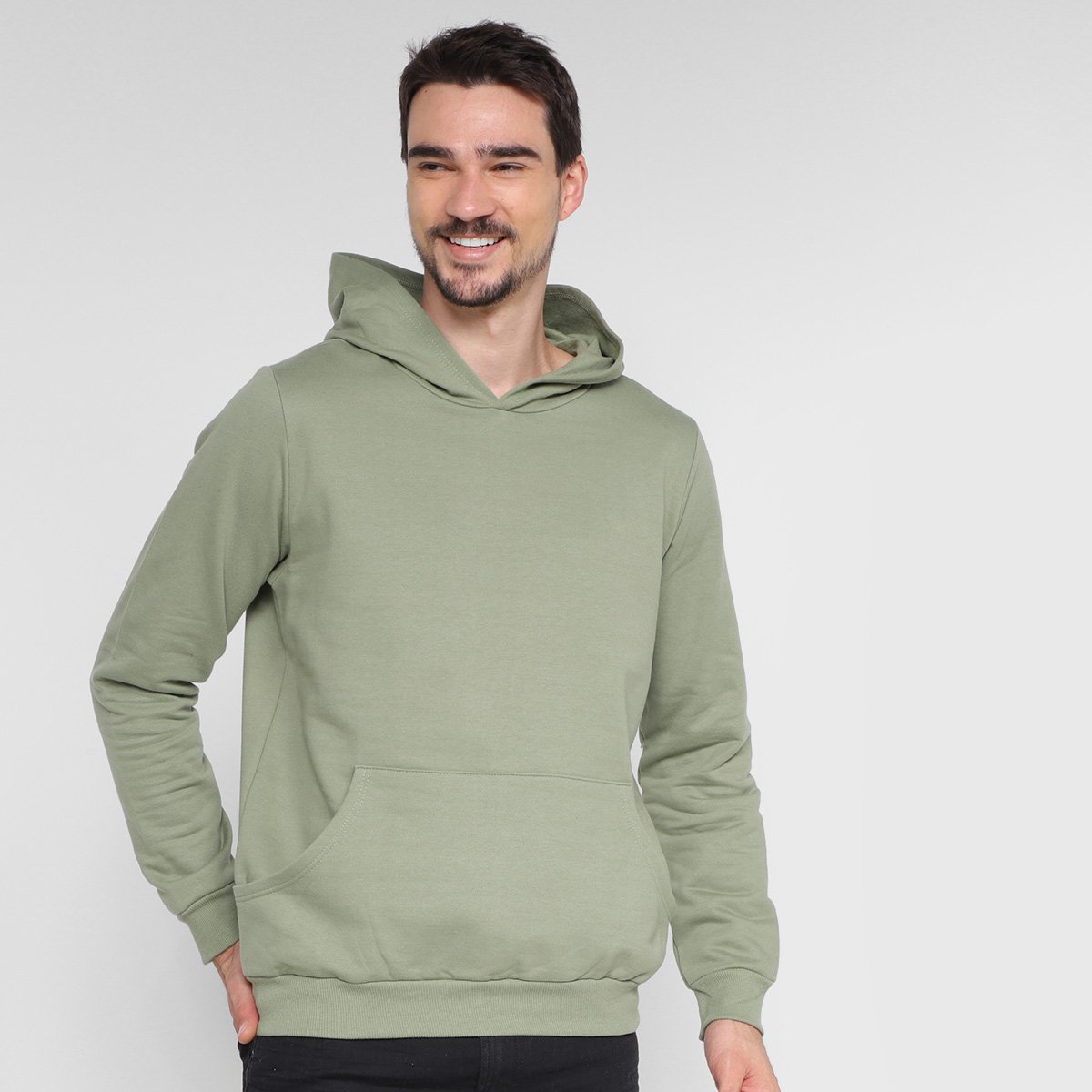Blusa Moletom Basicamente Com Capuz Masculino - Verde escuro é ruim? Blusa Moletom Basicamente Com Capuz Masculino - Verde escuro é boa?