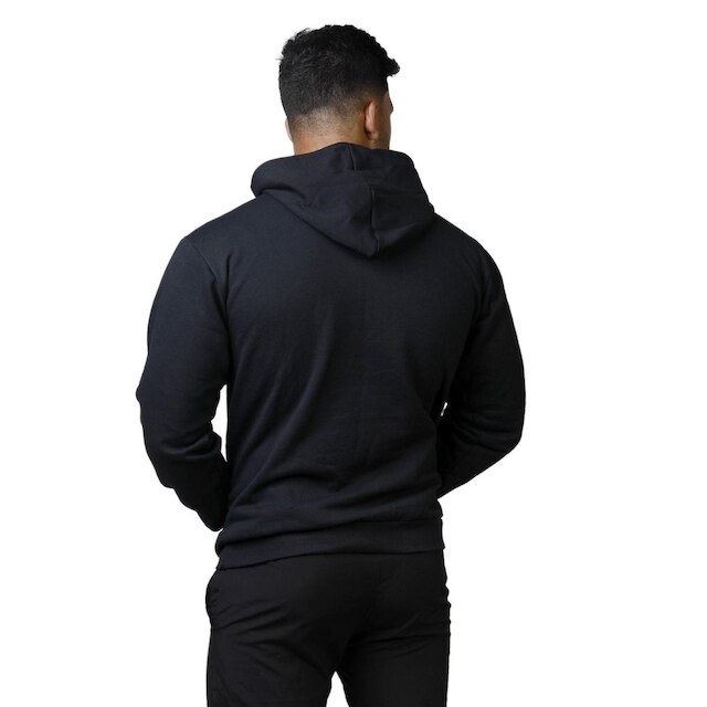 Blusa Moletom Bolso Canguru Com Capuz Masculino Básico Liso Frio