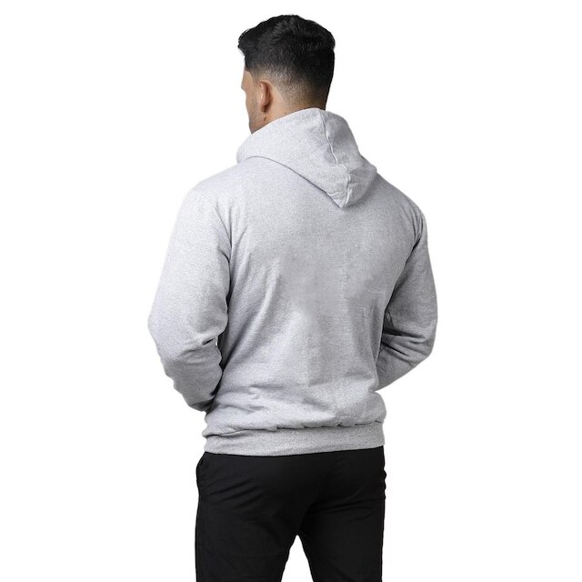 Blusa Moletom Bolso Canguru Com Capuz Masculino Básico Liso Frio