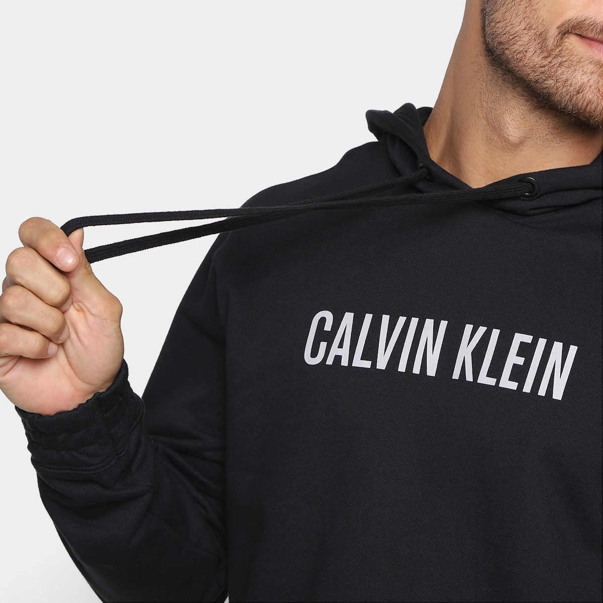 Blusa Moletom Calvin Klein Intense Power Com Capuz Masculina Zattini
