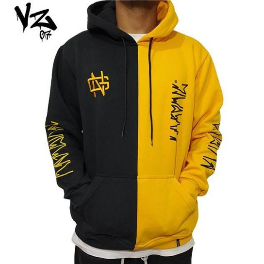 Blusa Moletom Canguru Chronic Bordado Estampa e Recorte Especial