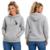 Blusa Moletom Canguru com Capuz Estampa Liberdade Adulto Feminino - Cinza