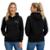 Blusa Moletom Canguru com Capuz Estampa New York Adulto Feminino - Preto