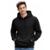 Blusa Moletom Canguru com Capuz Liso Adulto Masculino - Preto