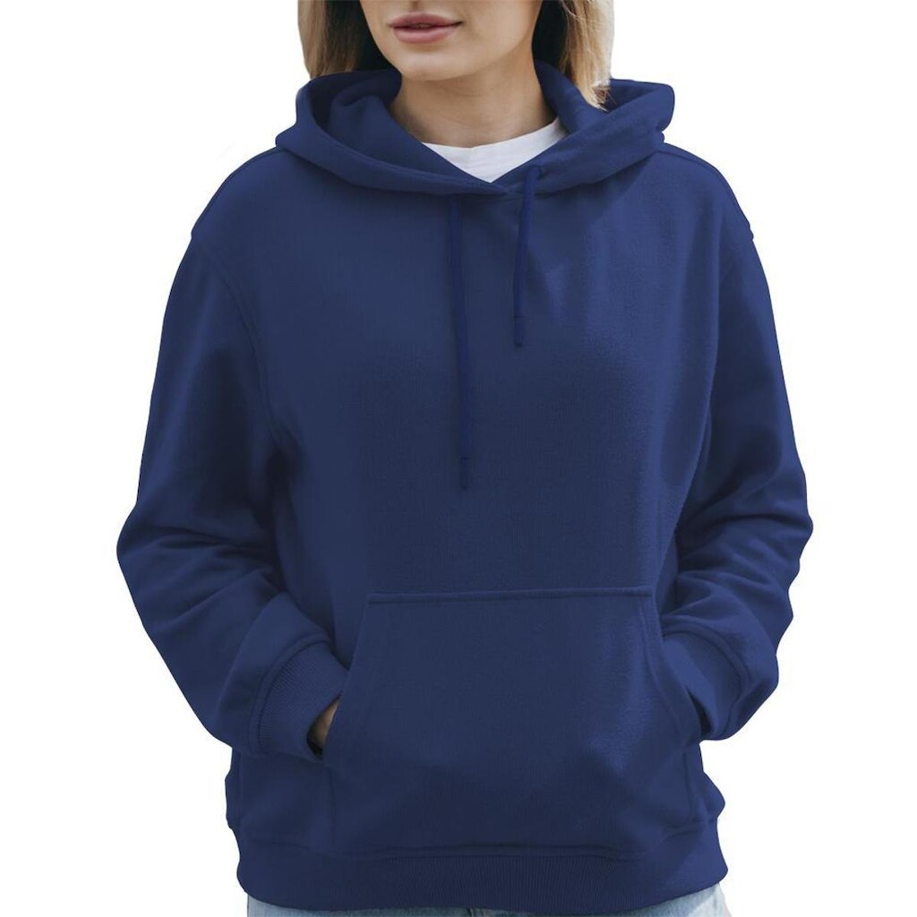 Blusa Moletom Canguru com Capuz Liso Sem Estampa Feminino Juvenil