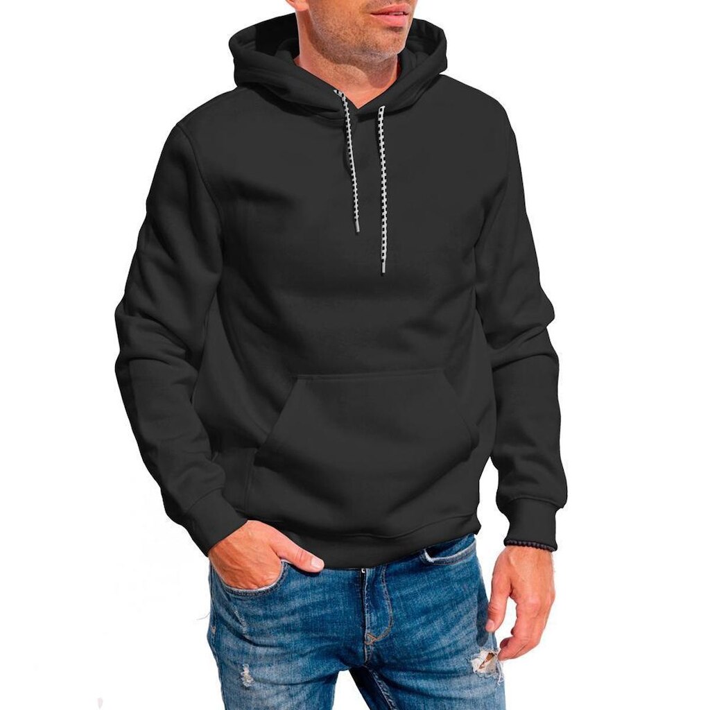 Blusa Moletom Canguru com Capuz Liso Sem Estampa Unissex Feminino Masculino Juvenil