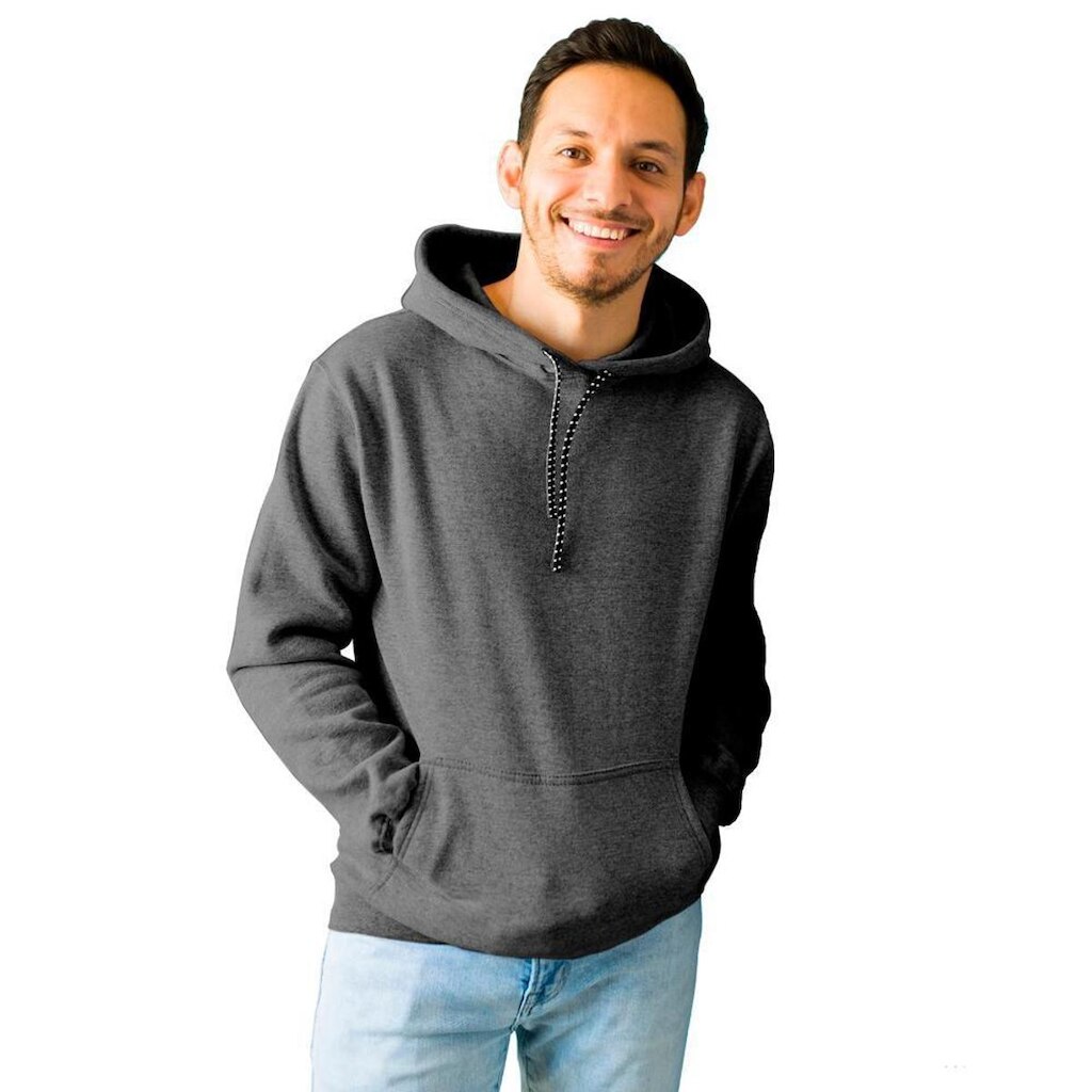 Blusa Moletom Canguru com Capuz Liso Sem Estampa Unissex Feminino Masculino Juvenil