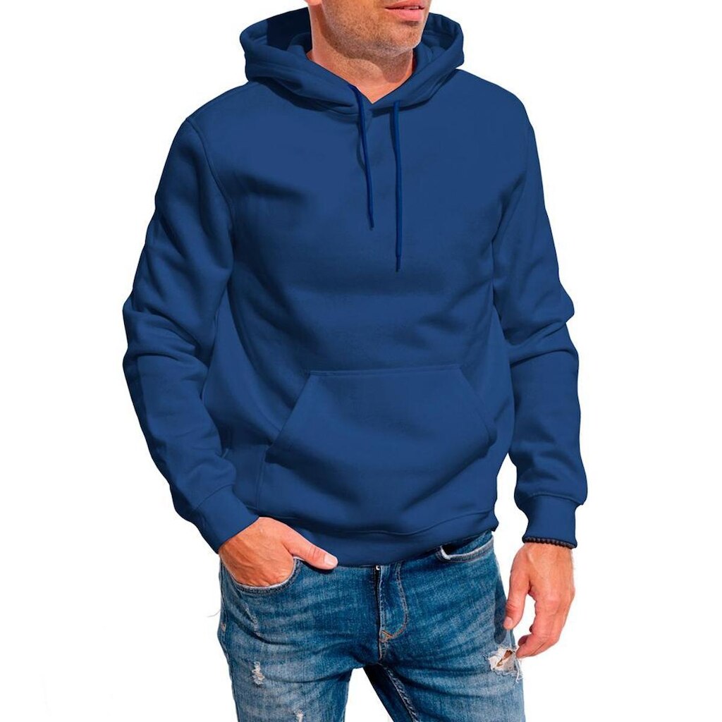 Blusa Moletom Canguru com Capuz Liso Sem Estampa Unissex Feminino Masculino Juvenil