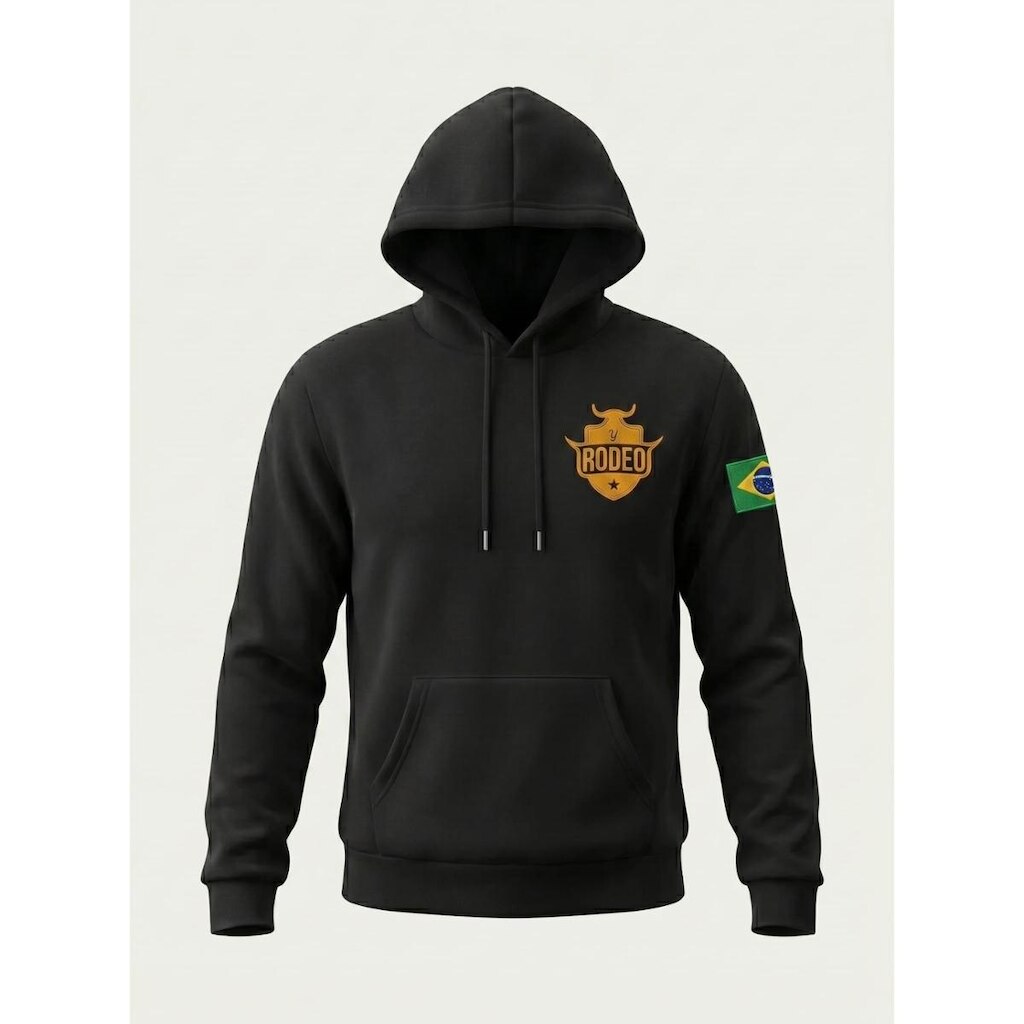 Blusa Moletom Canguru Com Capuz Masculina Inverno Estilo Country