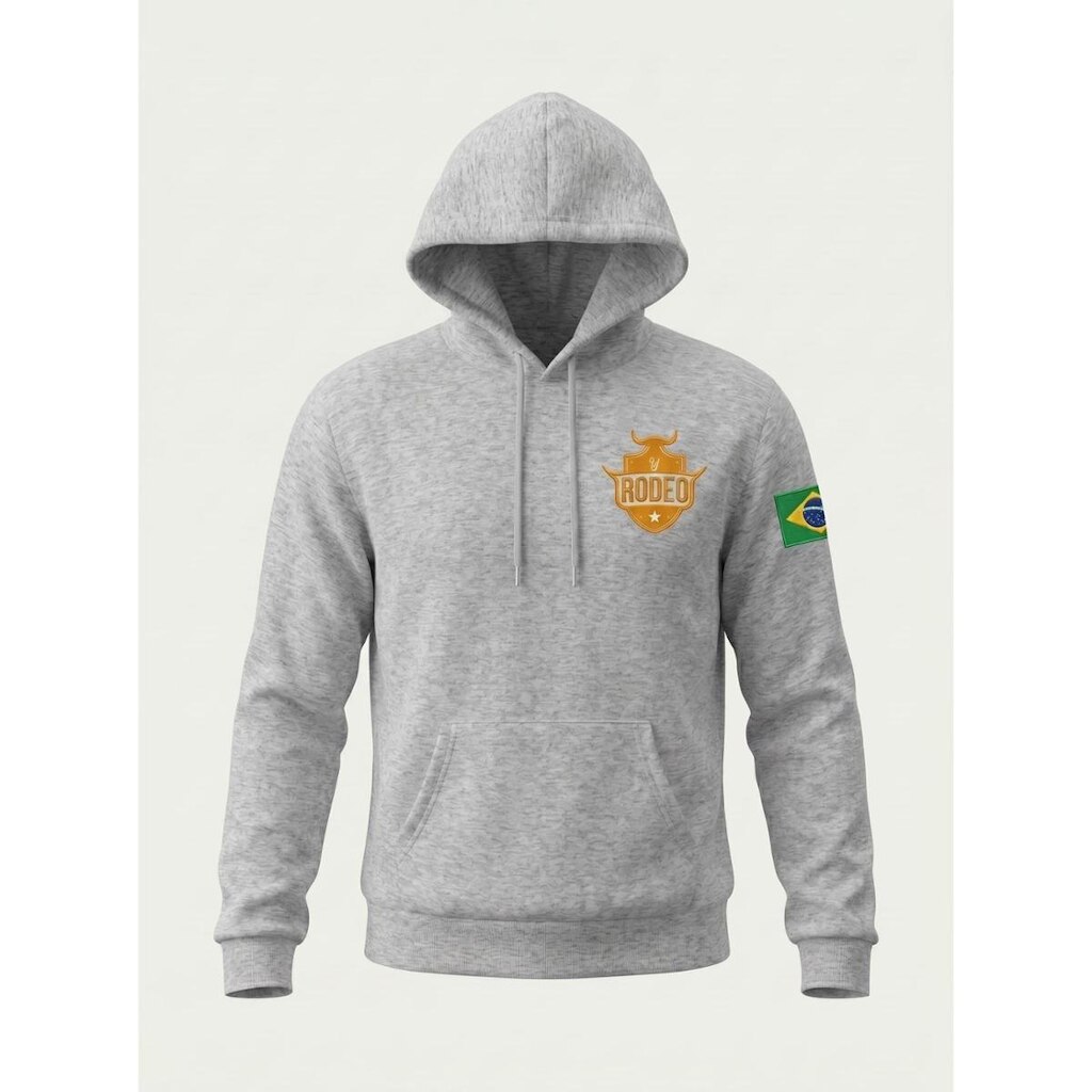 Blusa Moletom Canguru Com Capuz Masculina Inverno Estilo Country