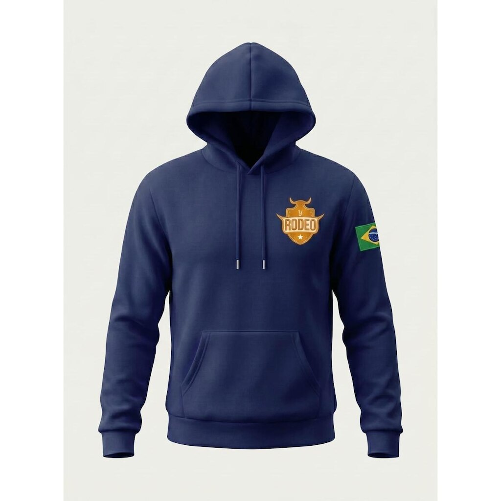 Blusa Moletom Canguru Com Capuz Masculina Inverno Estilo Country