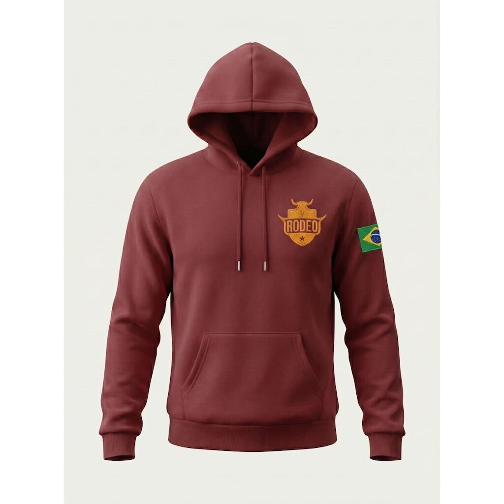 Blusa Moletom Canguru Com Capuz Masculina Inverno Estilo Country