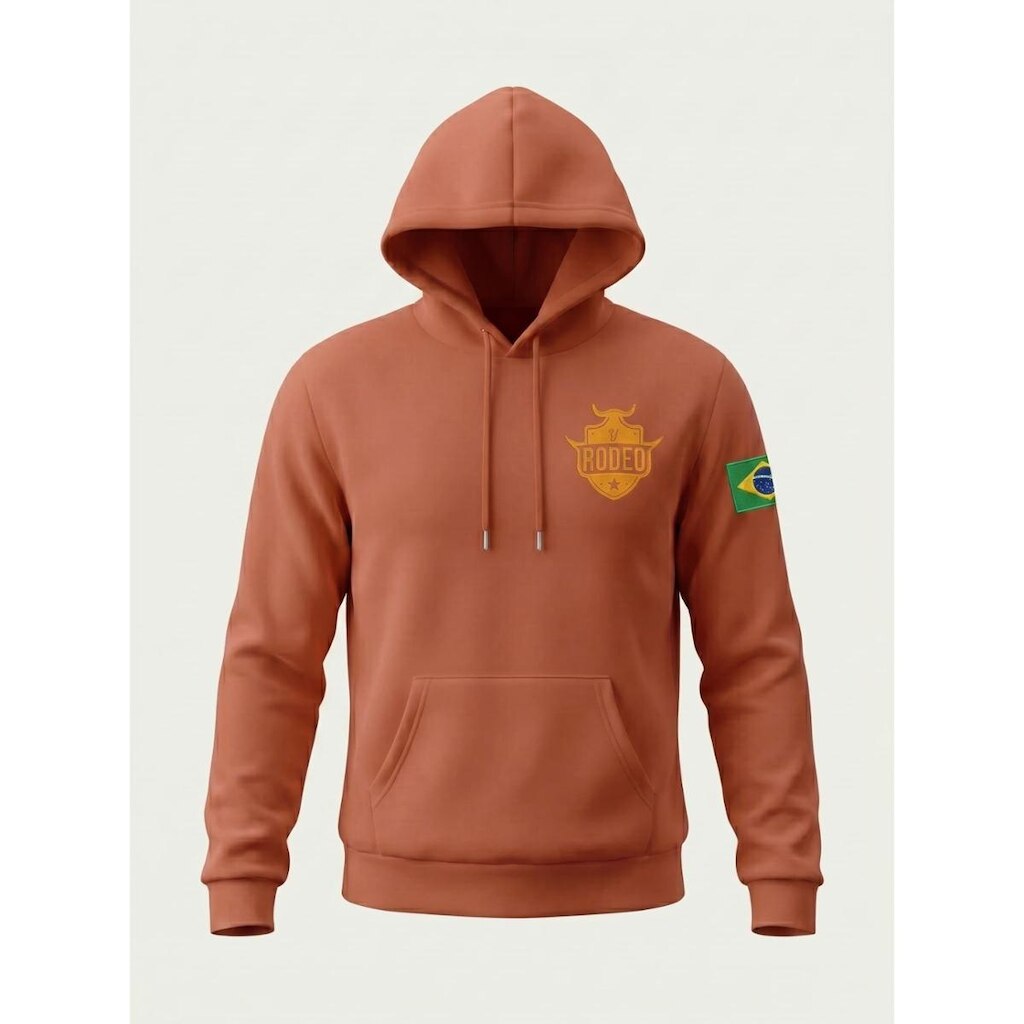 Blusa Moletom Canguru Com Capuz Masculina Inverno Estilo Country