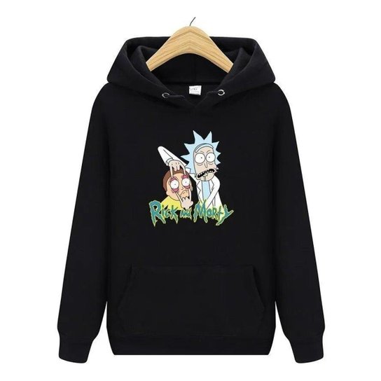 Blusa Moletom Canguru Rick And Morty em Algodão Unissex Zattini