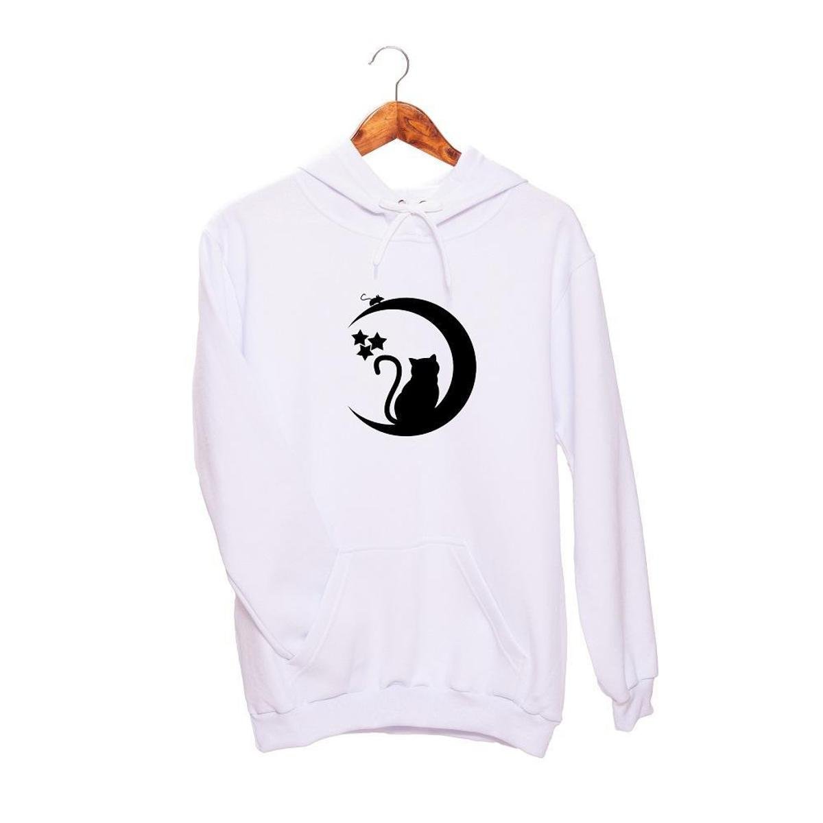 crescent moon moletom com capuz