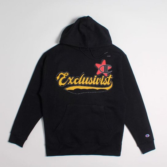 Blusa Moletom Champion X Exclusivist Script Gf89B Exscript