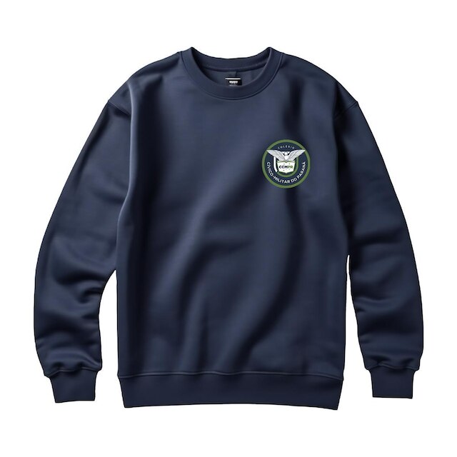 Blusa Moletom Colégio Cívico Militar Adulto Bolso Embutido