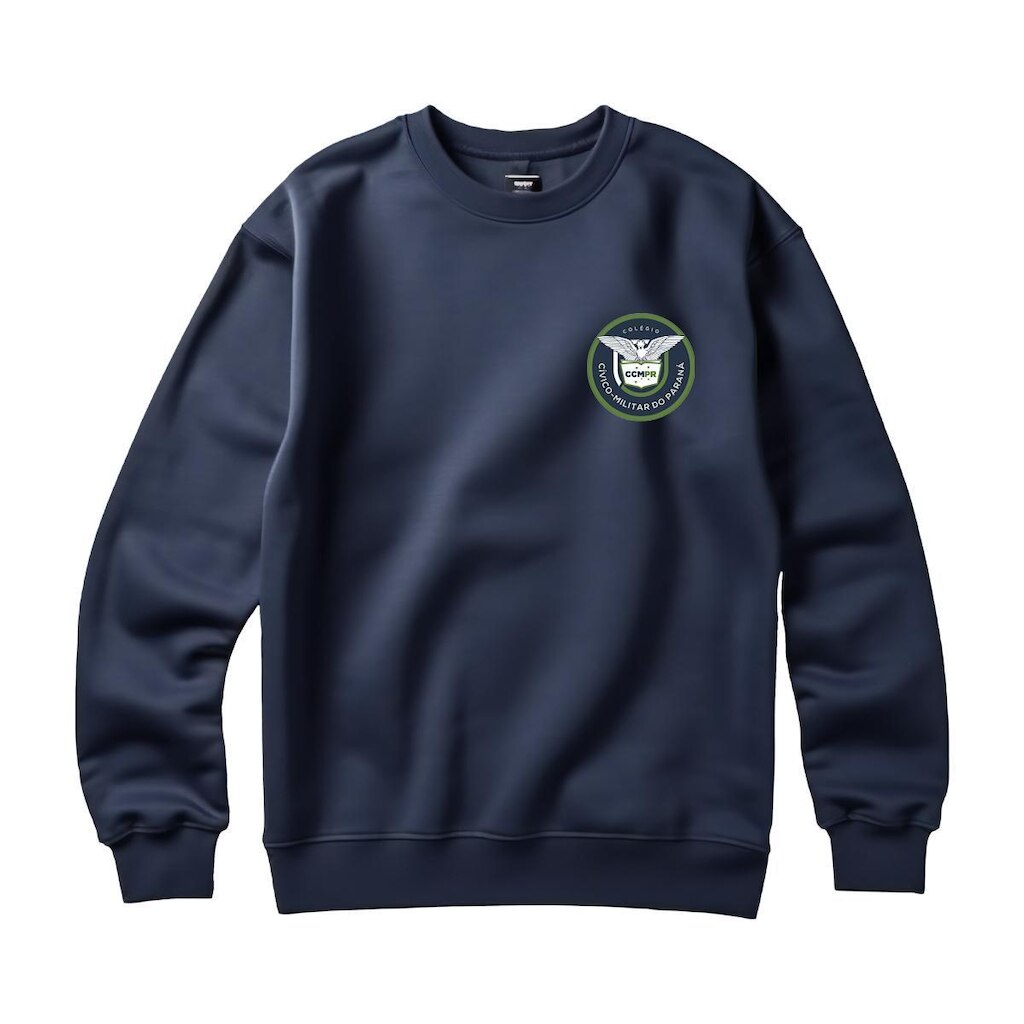 Blusa Moletom Colégio Cívico Militar Adulto Bolso Embutido