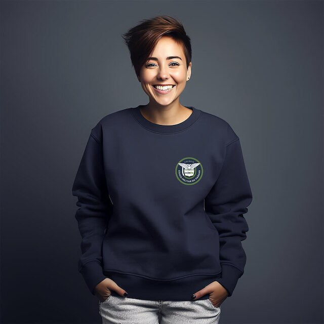 Blusa Moletom Colégio Cívico Militar Adulto Bolso Embutido