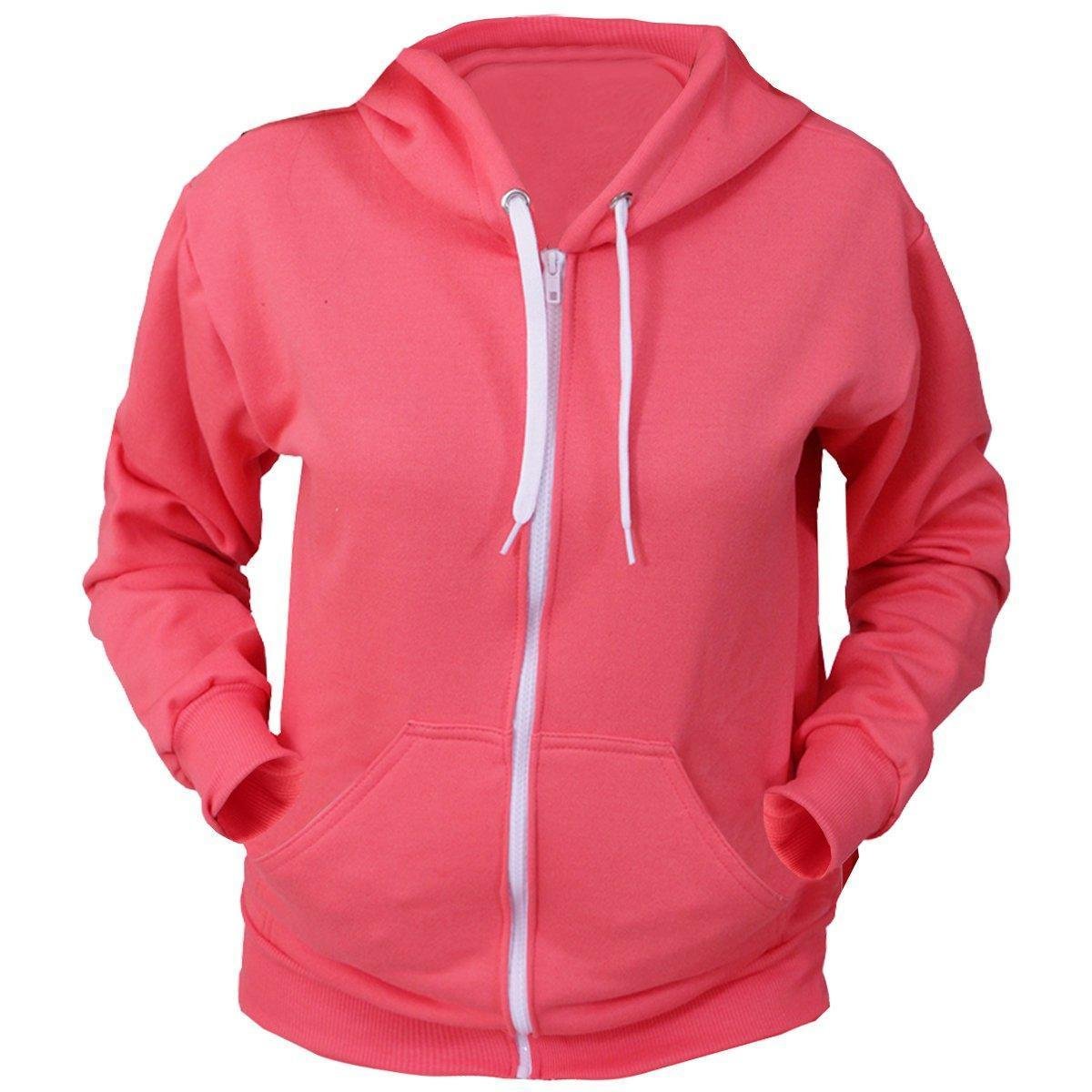 ladies coral moletom com capuz