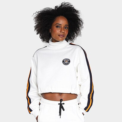 Blusa Moletom Cropped Ellesse Gola Alta Feminina - Feminino