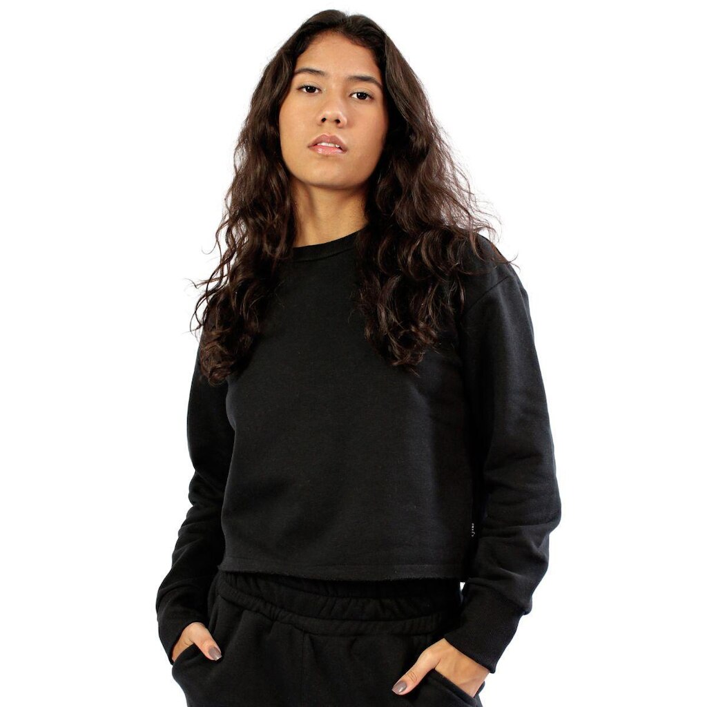 Blusa Moletom Cropped Feminino