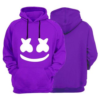 Blusa Moletom DJ Marshmallow Unissex Moleton Flanelada Canguru Blusa de Frio Com Estampa